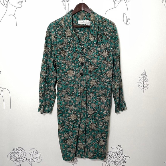 Green Long Sleeve Dress LIZ CLAIBORNE - Picture 1 of 3